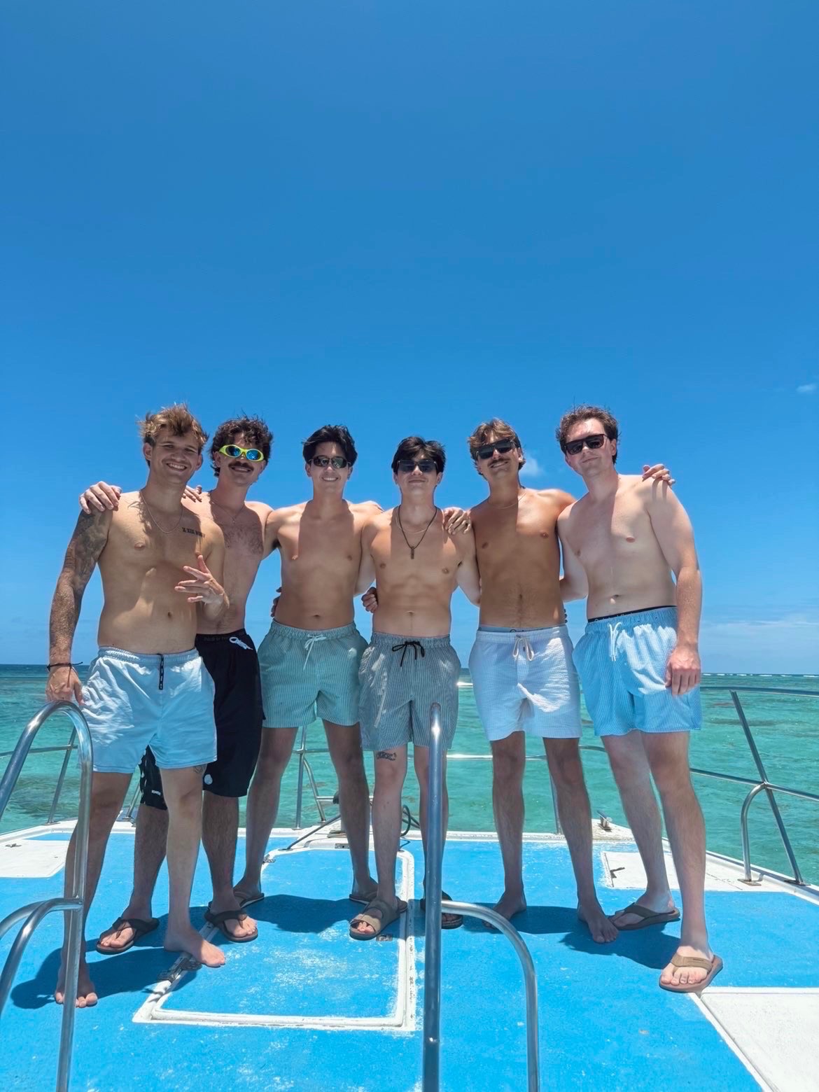 Quorum crew on a boat